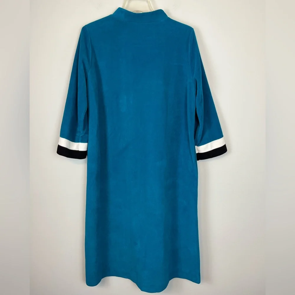 Vintage Vanity Fair Lounge Cozy Velvet House Dress Robe Size M